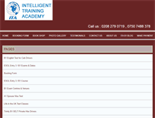 Tablet Screenshot of intelligenttrainingacademy.com